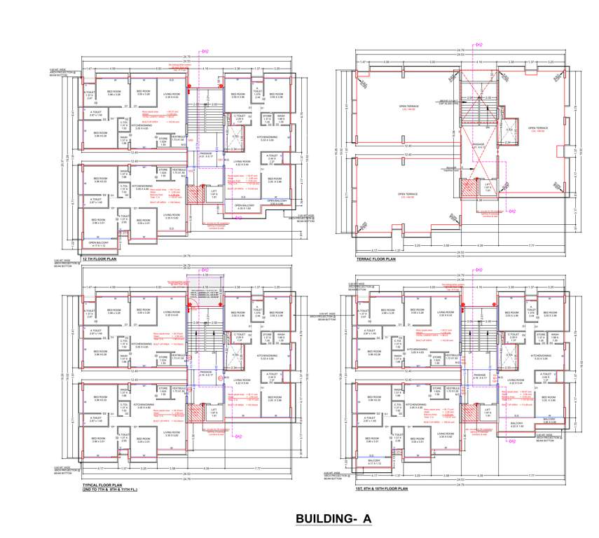  solasta heights Block A Cluster Plan from 1st to 12th Floor