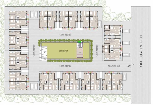  bungalows Layout Plan