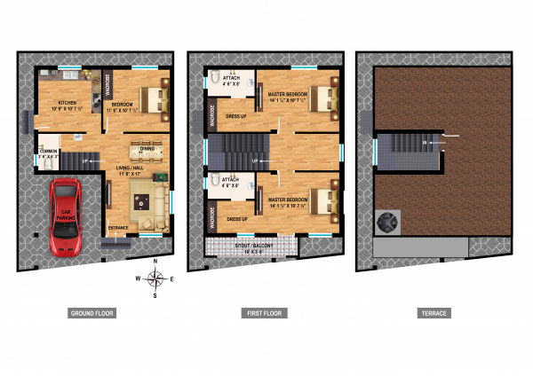  homes-luxe Cluster Plan