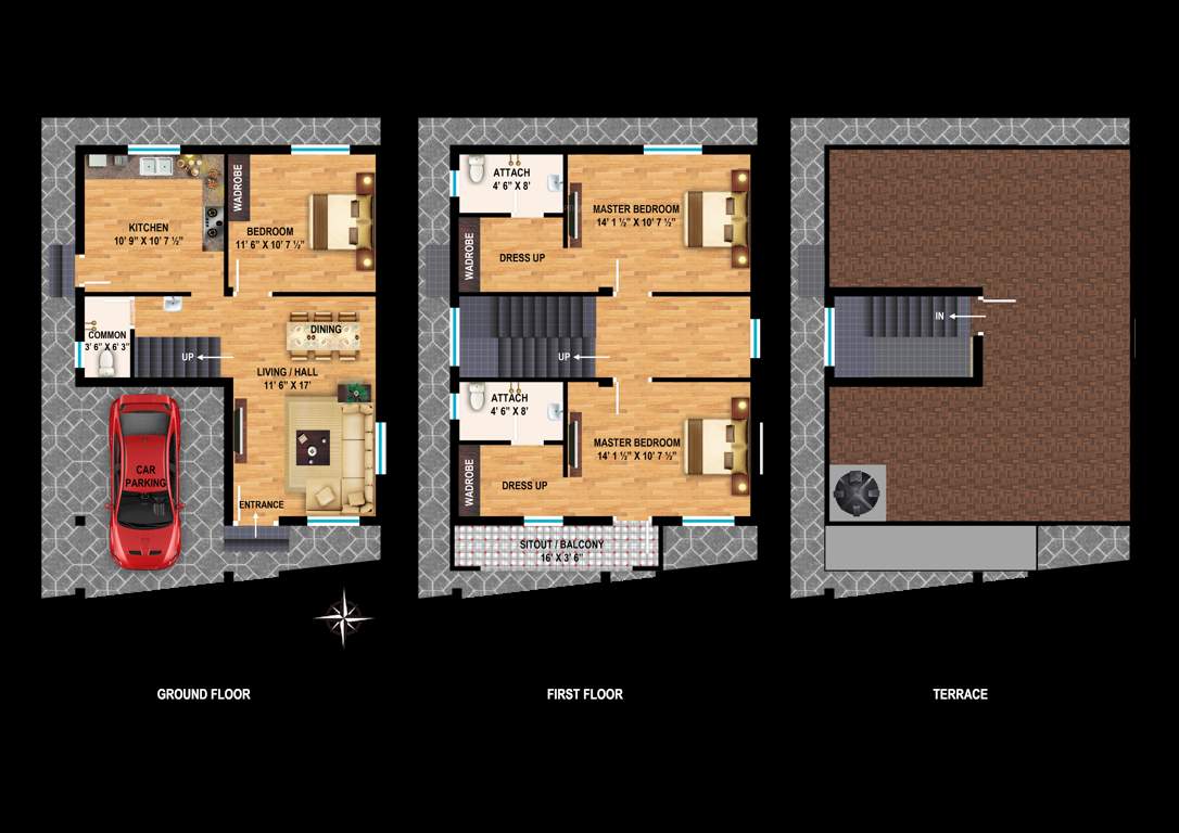  homes luxe Cluster Plan