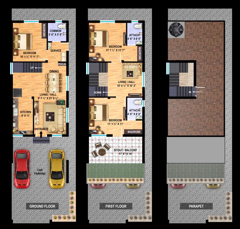  homes luxe Cluster Plan
