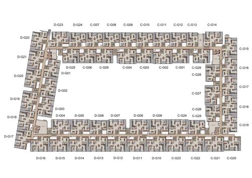  french-town Tower 2 Block C And D Cluster Plan For Ground Floor