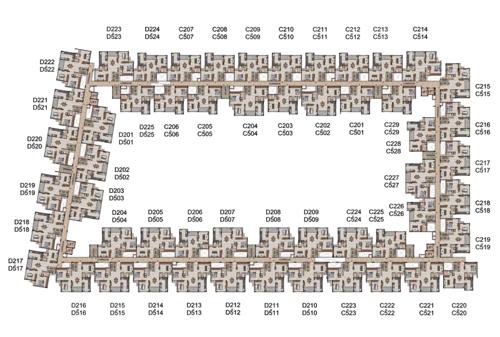  french-town Tower 2 Block C And D Cluster Plan From 2nd To 5th Floor