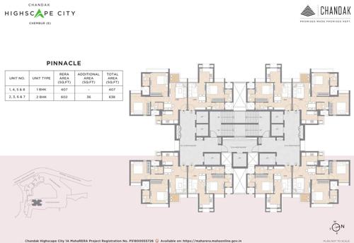  highscape-city-1a Tower 1 To Tower 8 Pinnacle Typical Cluster Plan