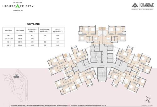  highscape-city-1a Tower 1 To Tower 8 Skyline Typical Cluster Plan