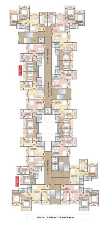  the livin Wing A And B Cluster Plan from 2nd to 12th Floor