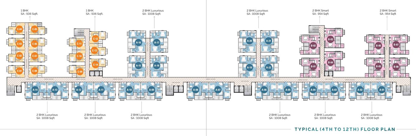 samanvay the amelias The Amelias Cluster Plan from 4th to 12th Floor