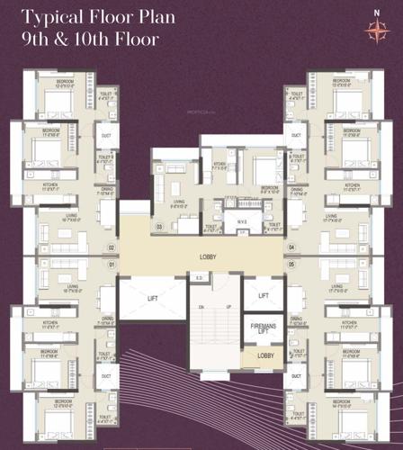  meghna-chsl Meghna Chsl Cluster Plan for 9th Floor