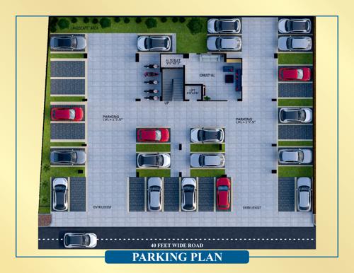  sadhana-residency-iv Block Number 1 Cluster Plan for ground Floor