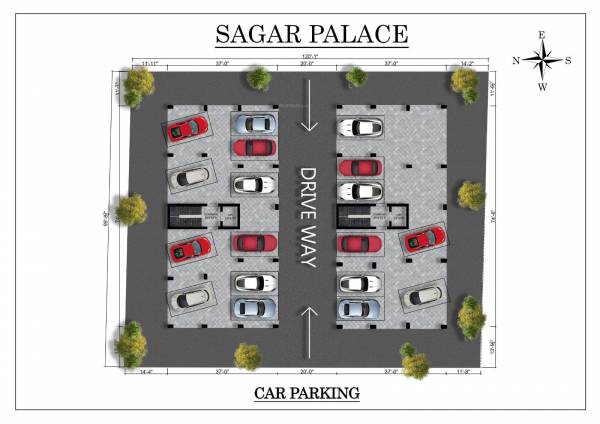  palace Block A & B Stilt Floor Cluster Plan
