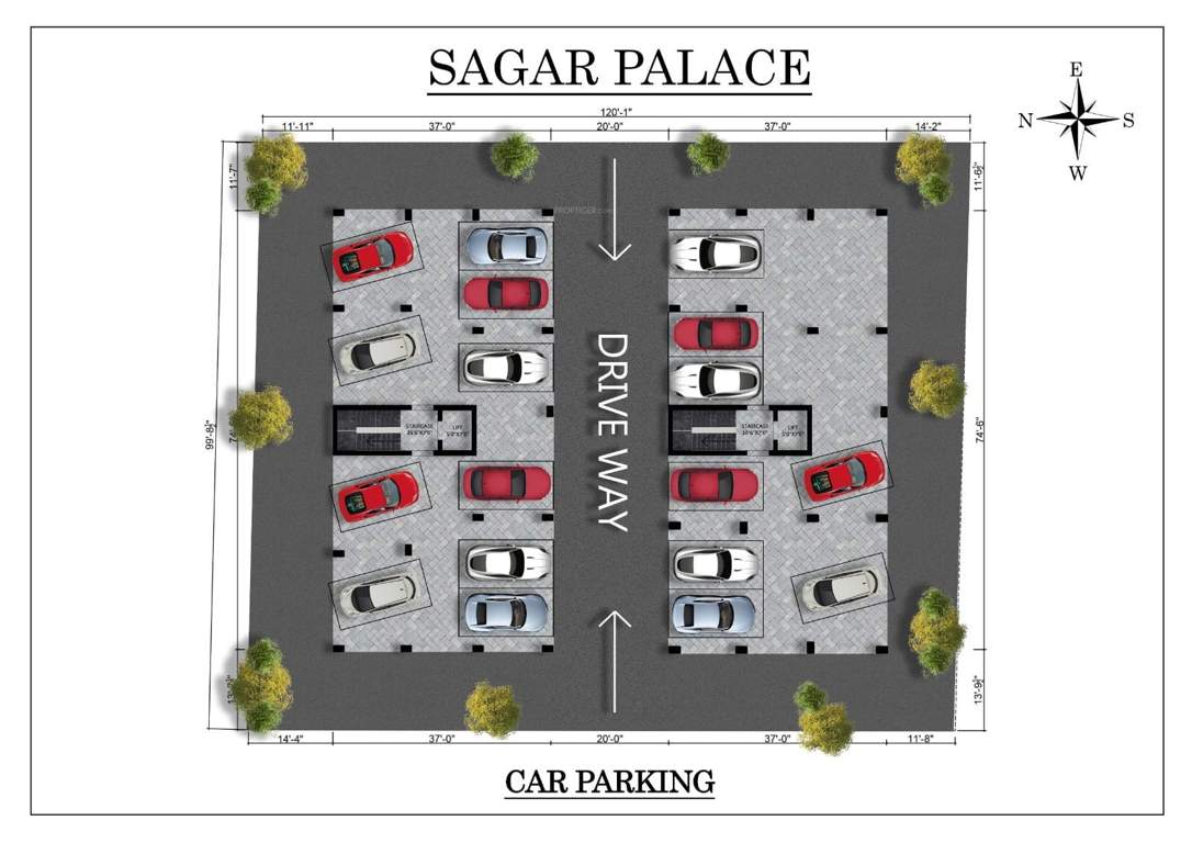  palace Block A & B Stilt Floor Cluster Plan
