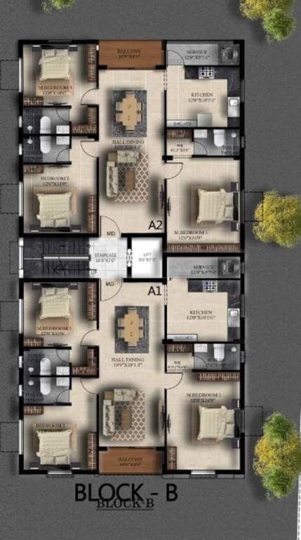  palace Block B Cluster Plan from 1st to 5th Floor