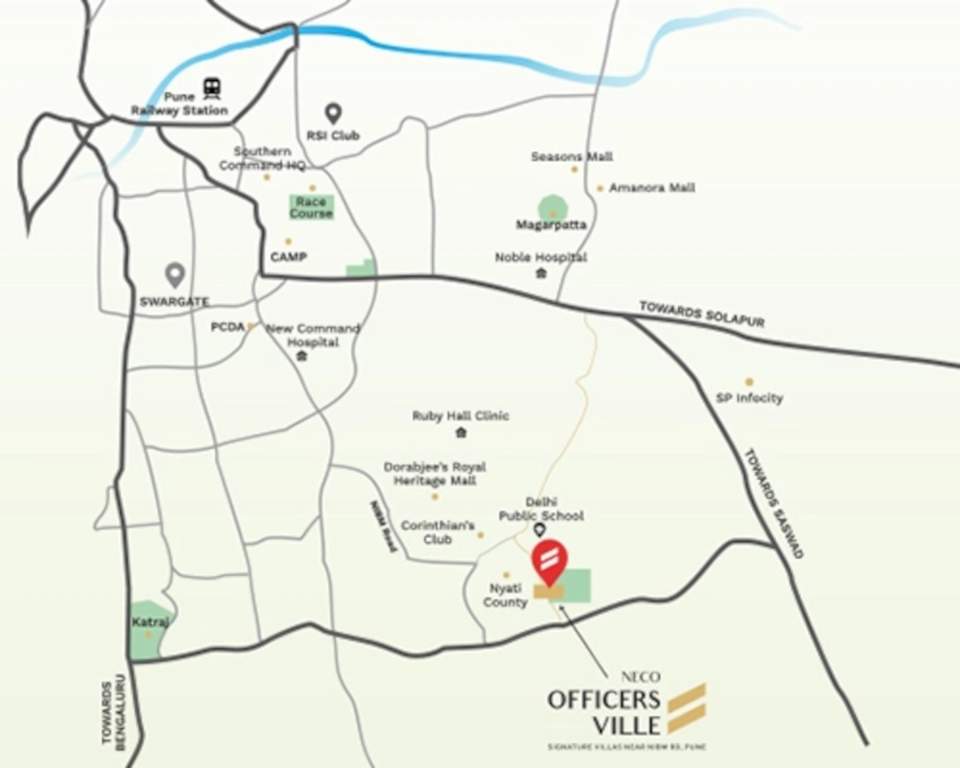  neco officers ville i Location Plan