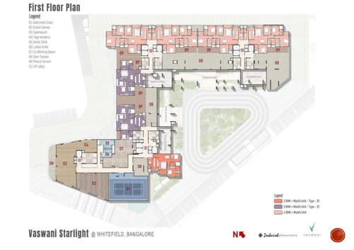  starlight Tower T1 To T3 Cluster Plan for 1st Floor