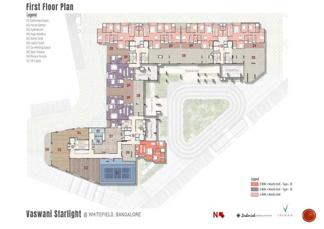  starlight Tower T1 To T3 Cluster Plan for 1st Floor