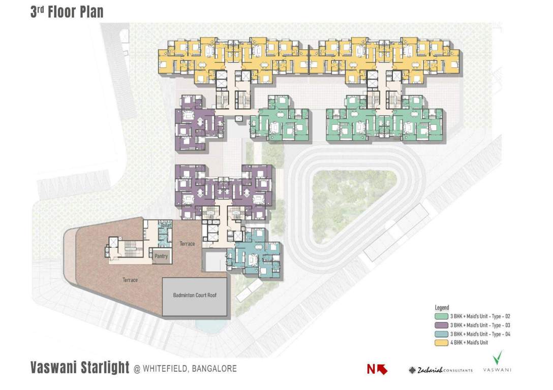  starlight Tower T1 To T3 Cluster Plan for 3rd Floor
