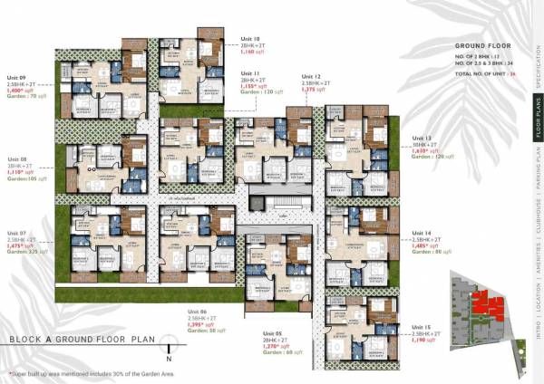 Suraksha Springs Cluster Plan for ground Floor springs Suraksha Springs Cluster Plan for ground Floor