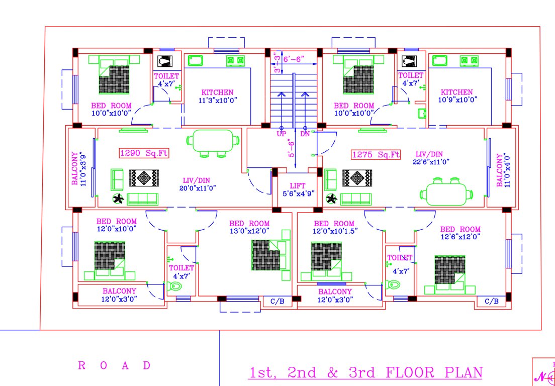  sai homes Sai Homes Cluster Plan from 1st to 3rd Floor
