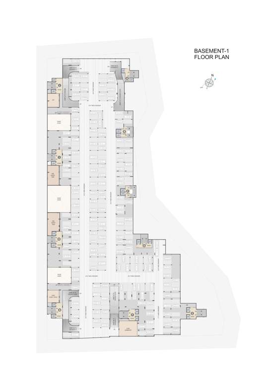 epitome Block A,B,C,D,E,F,G,H,I&J Basement 1 Floor Cluster Plan