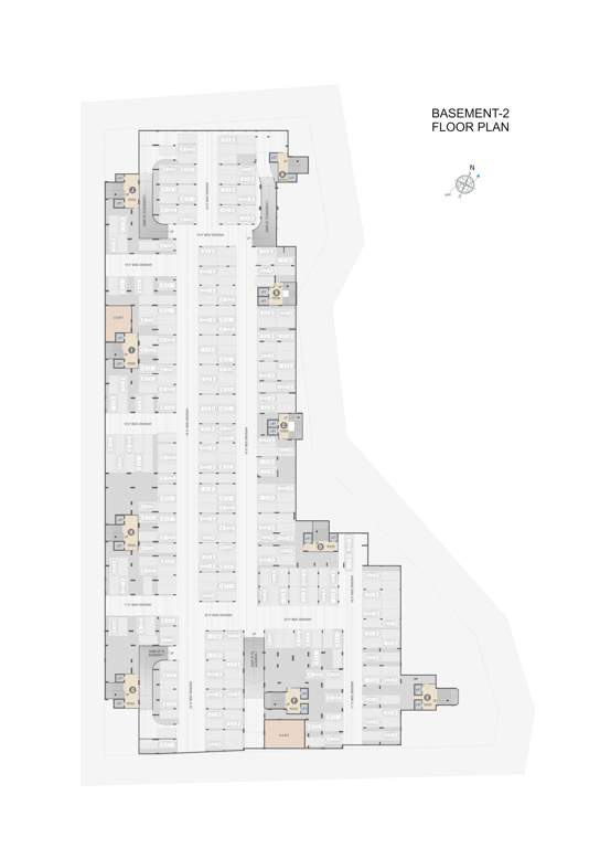 epitome Block A,B,C,D,E,F,G,H,I&J Basement 2 Floor Cluster Plan