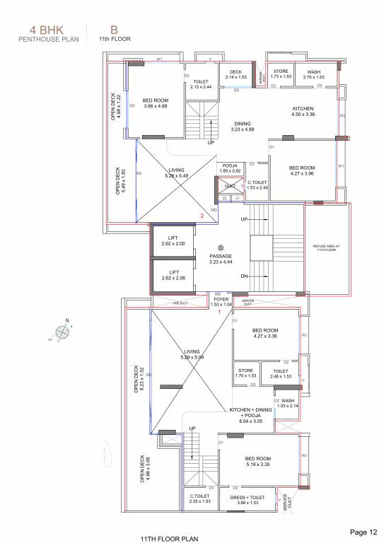 epitome Block B Cluster Plan for 11th Floor