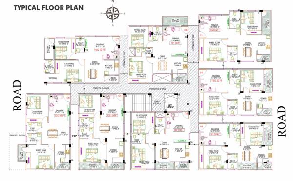  shruthi-residency Shruthi Residency Cluster Plan from 1st to 5th Floor