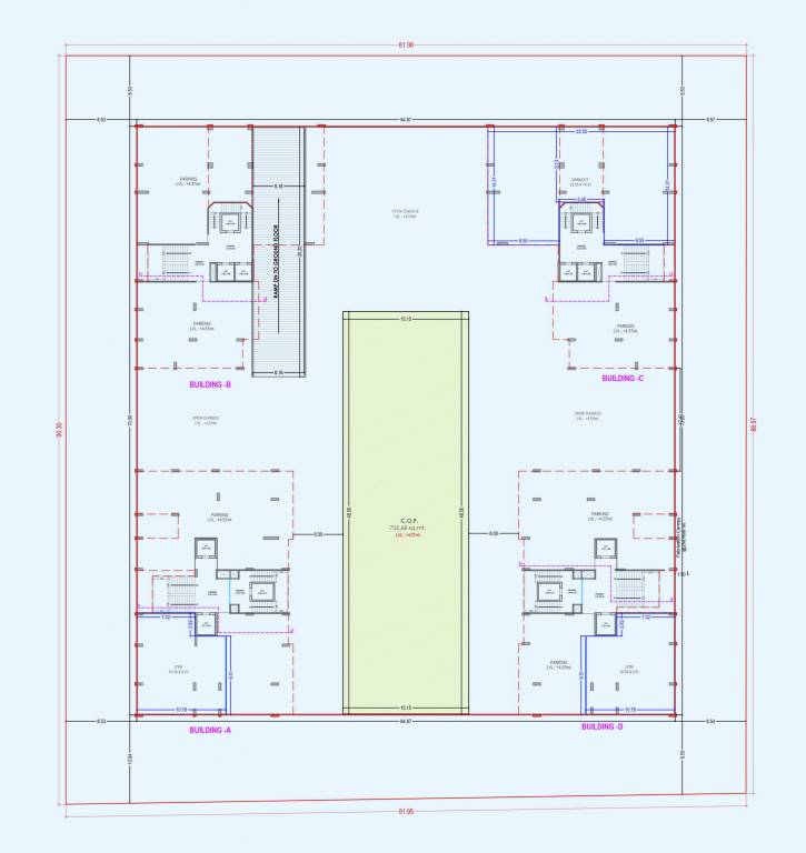  central park Block A,B,C & D Cluster Plan for 1st Floor