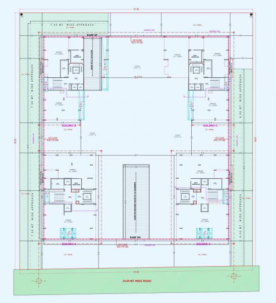  central-park Block A,B,C&D Ground Floor Cluster Plan