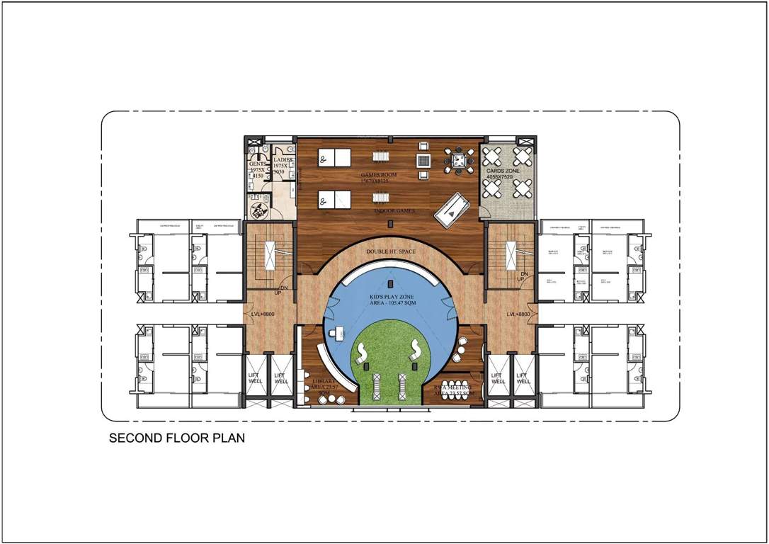nimbus the palm village Block A Cluster Plan for 2nd Floor