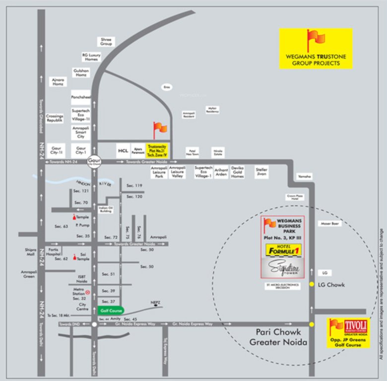 signature tower Location Plan