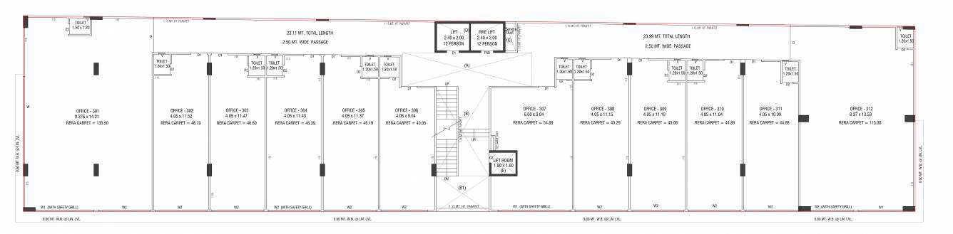  ishan square Ishan Square Cluster Plan For 3rd Floor
