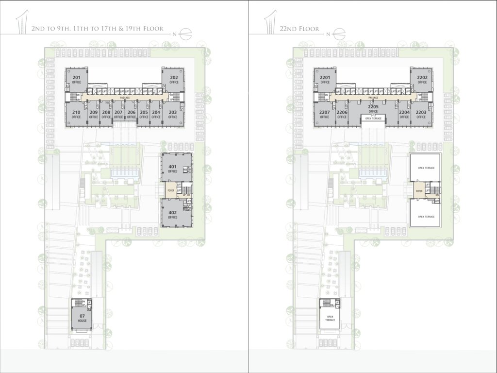  west gate block c West Gate Block C Cluster Plan from 2nd to 22th Floor
