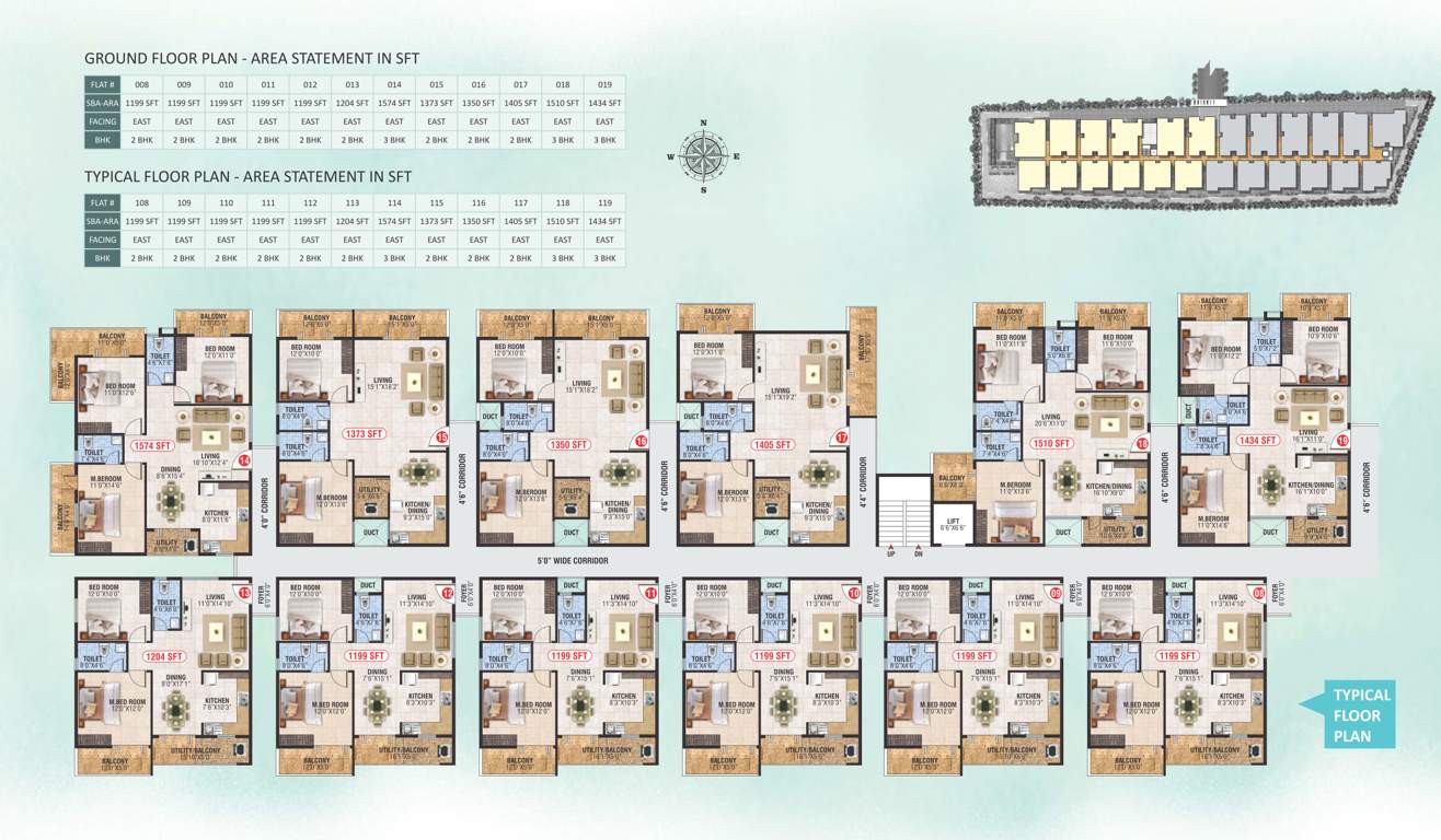 sri sathvik nandanam Sri Sathvik Nandanam Cluster Plan From Ground To 3rd Floor