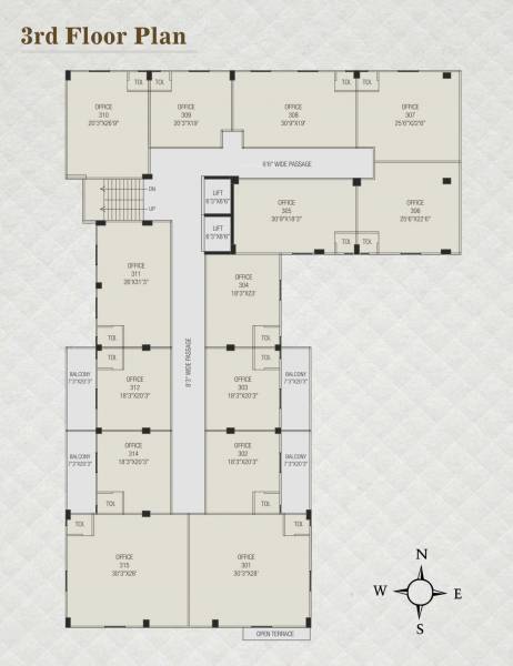  ashwamegh-elegance-3 1 Cluster Plan For 3rd Floor
