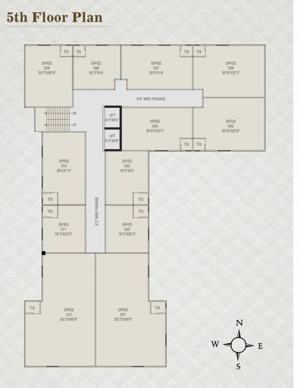  ashwamegh elegance 3 1 Cluster Plan For 5th Floor