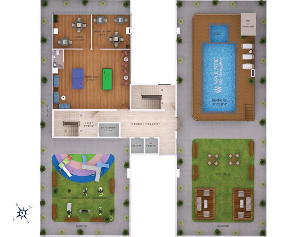  majestic sky bungalow Cluster Plan
