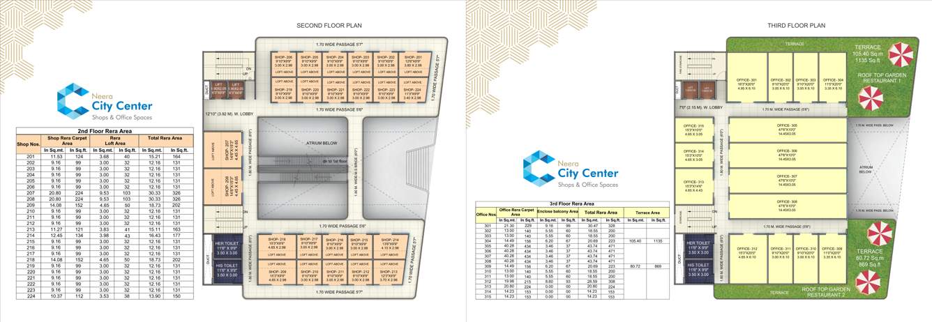  neera city centre Neera City Centre Cluster Plan from 2nd to 3rd Floor