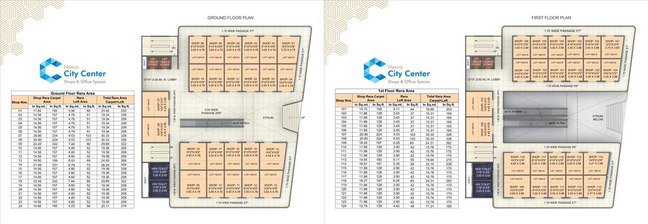  neera city centre Neera City Centre Cluster Plan from ground to 1st Floor