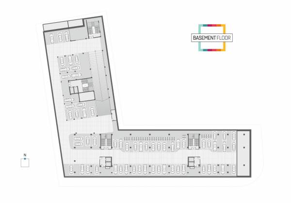  sanskrit-galleria A + B Basement  Cluster Plan