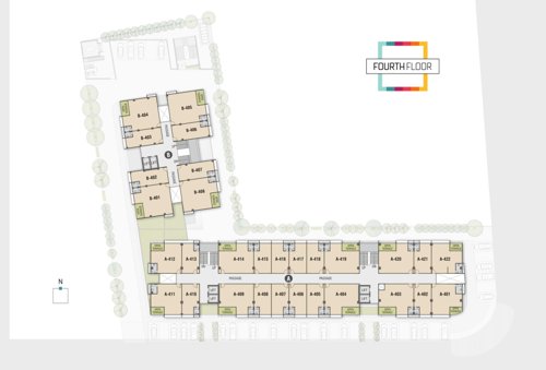  sanskrit-galleria A + B Cluster Plan For 4th Floor