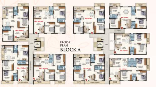  sri-rama-enclave Tower B Cluster Plan from 1st to 9th Floor