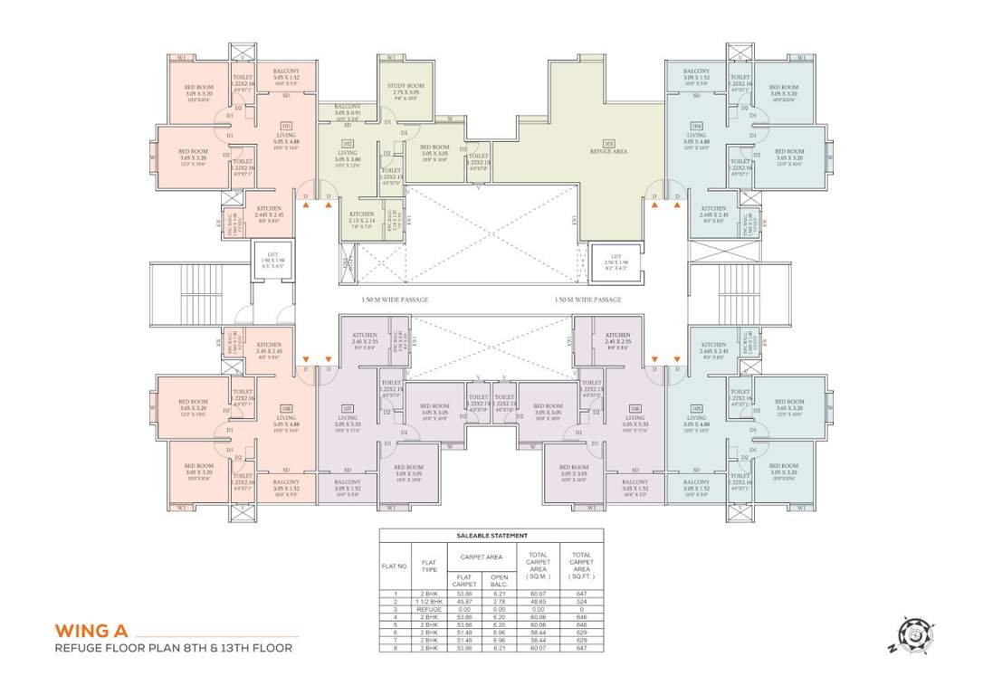  anandam Wing A Cluster Plan for 8th Floor