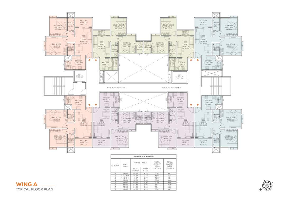  anandam Wing A Typical Cluster Plan