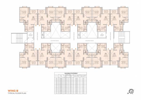  anandam Wing B Typical Cluster Plan