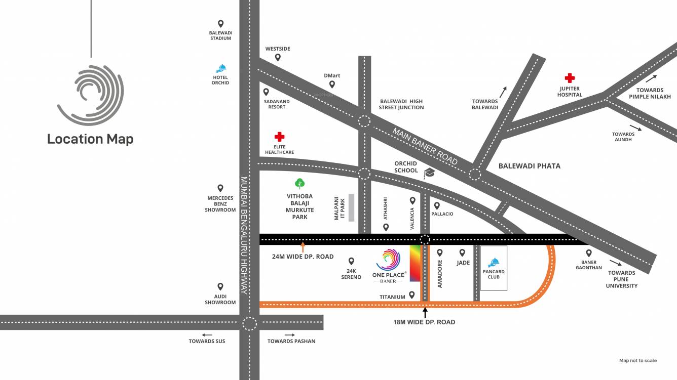  one place baner phase iii Location Plan