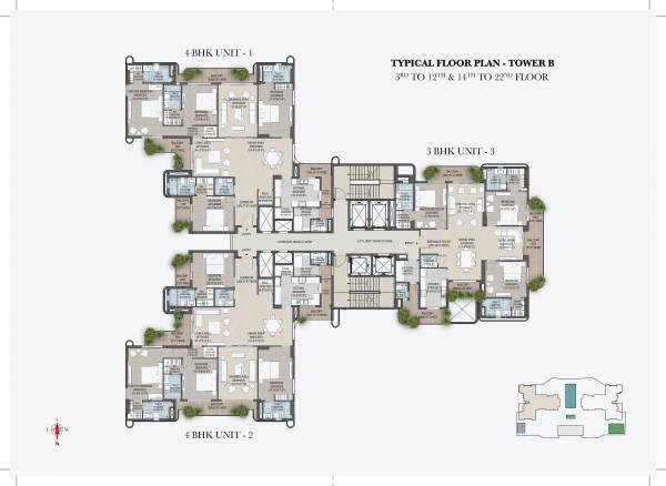  sky-garden Tower B Cluster Plan from 3rd-12th & 14th-22nd Floor