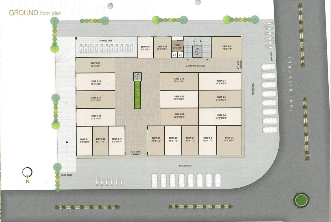 plaza Meriton Plaza Cluster Plan for ground Floor