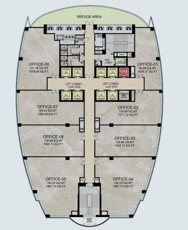  business district tower 1 Business District Tower 1 Cluster Plan For 19th Floor