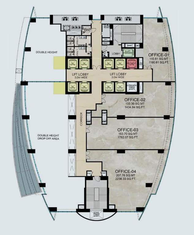  business district tower 1 Business District Tower 1 Cluster Plan For 1st Floor