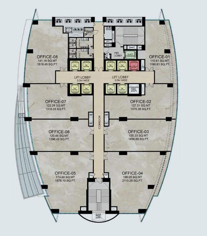  business district tower 1 Business District Tower 1 Cluster Plan For 2nd Floor